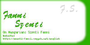 fanni szenti business card